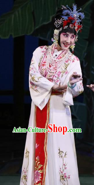 Chinese Beijing Opera Young Beauty Apparels Actress Huo Xiaoyu Costumes and Headpieces Traditional Peking Opera Hua Tan Dress Garment