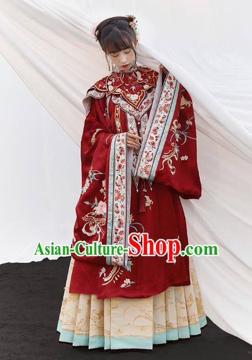 Chinese Ancient Infanta Hanfu Dress Garment Traditional Ming Dynasty Nobility Lady Historical Costumes Complete Set