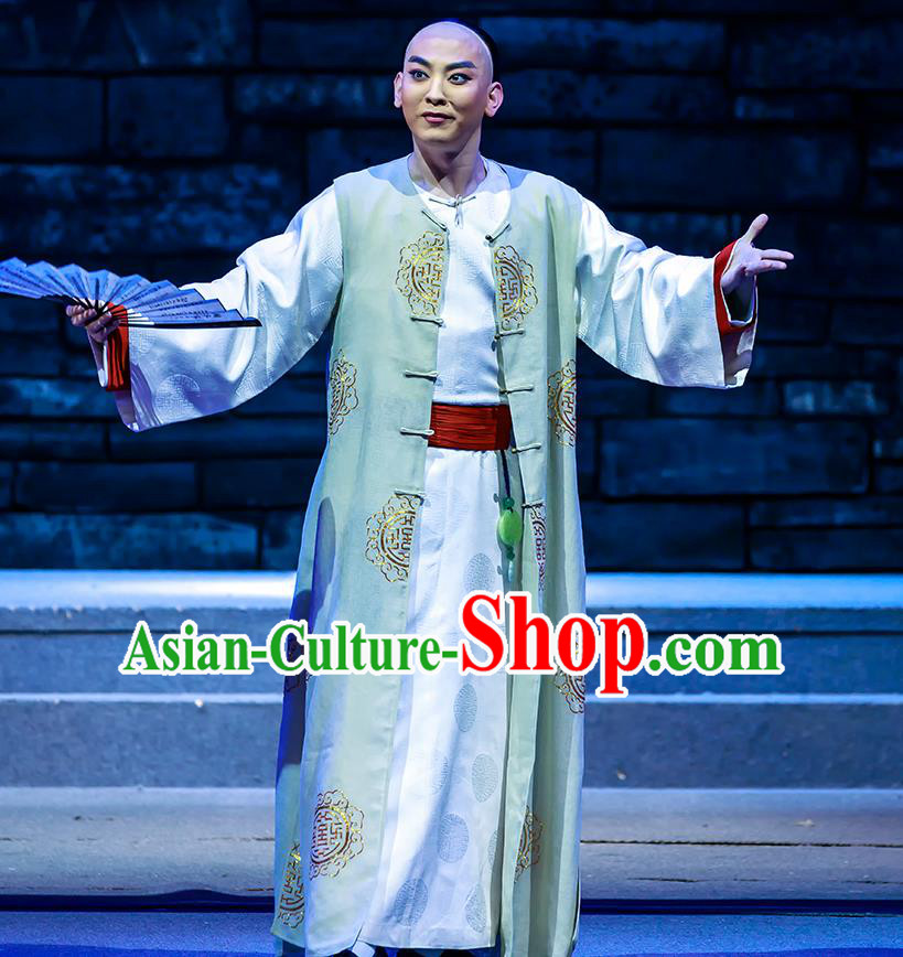The Grand Mansion Gate Chinese Peking Opera Young Male Garment Costumes and Headwear Beijing Opera Xiaosheng Bai Jingqi Apparels Clothing