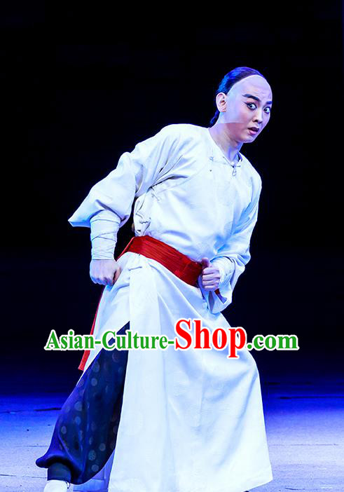 The Grand Mansion Gate Chinese Peking Opera Xiaosheng Garment Costumes and Headwear Beijing Opera Young Male Bai Jingqi Apparels Clothing