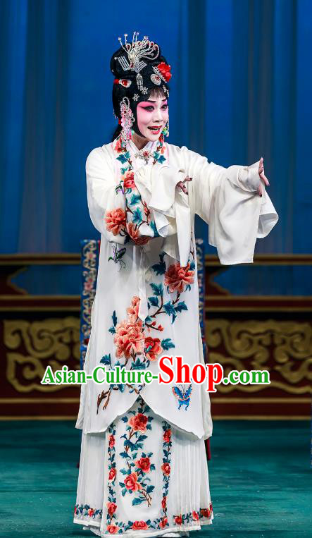 Chinese Beijing Opera Noble Consort Garment The Dream Of Red Mansions Costumes and Hair Accessories Traditional Peking Opera Actress Dress Diva You Erjie Apparels
