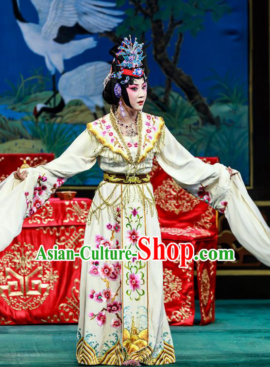 Chinese Beijing Opera Hua Tan Garment The Dream Of Red Mansions Costumes and Hair Accessories Traditional Peking Opera Actress Wang Xifeng Dress Noble Mistress Apparels