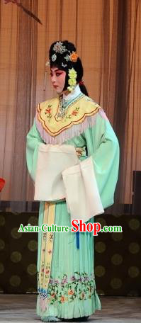 Chinese Beijing Opera Maid Lady Garment The Dream Of Red Mansions Costumes and Hair Accessories Traditional Peking Opera Servant Girl Ping Er Dress Apparels