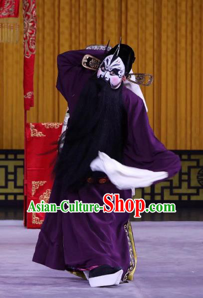 Niu Gao Xia Shu Chinese Peking Opera Jing Role Apparels Costumes and Headpieces Beijing Opera Elderly Male Garment Painted Face Clothing