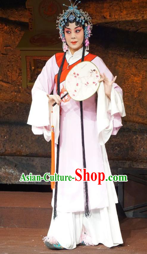 Chinese Beijing Opera Young Female Garment Wu Qi Costumes and Hair Accessories Traditional Peking Opera Hua Tan Dress Diva Tian Jiang Apparels