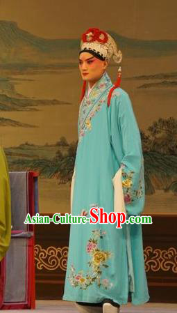 Mu Yang Juan Chinese Peking Opera Xiaosheng Apparels Costumes and Headpieces Beijing Opera Young Male Garment Niche Zhu Chundeng Clothing