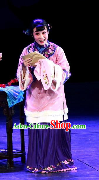 Chinese Beijing Opera Young Mistress Rui Jue Garment Luo Mei Yin Costumes and Hair Accessories Traditional Peking Opera Rich Female Dress Hua Tan Apparels