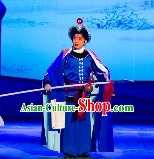 Ye Zhu Lin Chinese Peking Opera Takefu Lin Chong Apparels Costumes and Headpieces Beijing Opera Martial Male Garment Swordsman Clothing