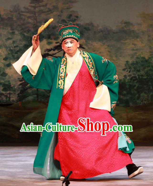 Ye Zhu Lin Chinese Peking Opera Clown Gao Yanei Apparels Costumes and Headpieces Beijing Opera Rich Childe Garment Bully Clothing