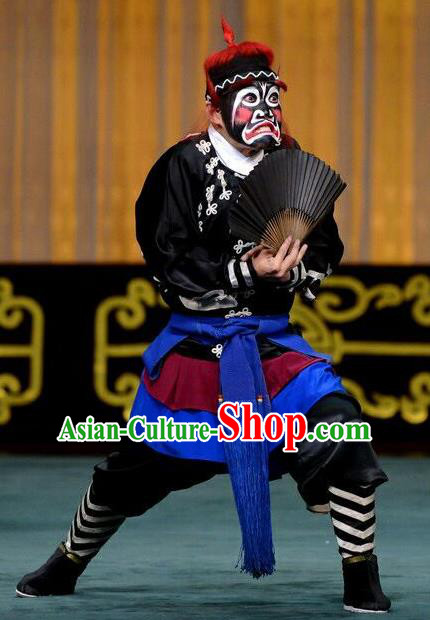 Ci Ba Jie Chinese Peking Opera Wusheng Apparels Costumes and Headpieces Beijing Opera Martial Male Garment Swordsman Luo Hongxun Clothing