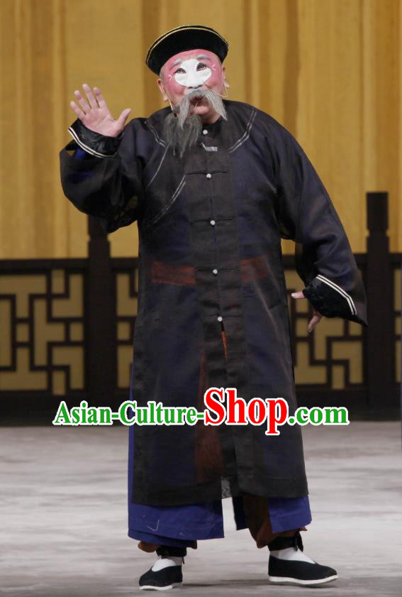 Jin Yunu Chinese Peking Opera Old Man Apparels Costumes and Headpieces Beijing Opera Clown Garment Elderly Beggar Jin Song Clothing