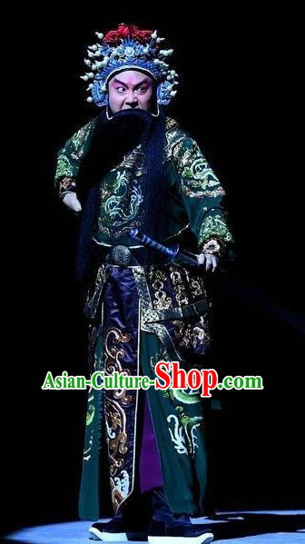 Xiang Lian Case Chinese Peking Opera Wusheng Apparels Costumes and Headpieces Beijing Opera Swordsman Garment Martial Male Clothing