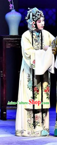 Chinese Beijing Opera Actress Garment Ming City Wall Costumes and Hair Accessories Traditional Peking Opera Young Woman Dress Huadan Apparels