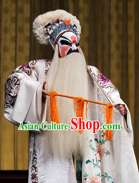 Four Heroes Village Chinese Peking Opera Martial Male Apparels Costumes and Headpieces Beijing Opera Jing Role Garment Swordsman Clothing