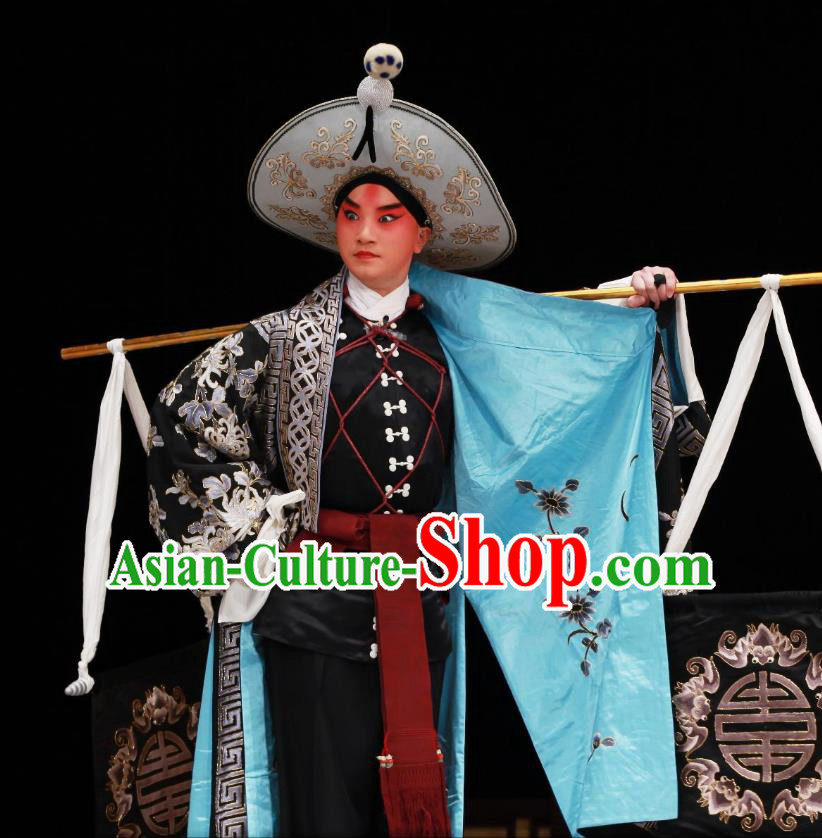 Bai Shui Tan Chinese Peking Opera Wusheng Liu Renjie Apparels Costumes and Headpieces Beijing Opera Takefu Garment Martial Male Clothing