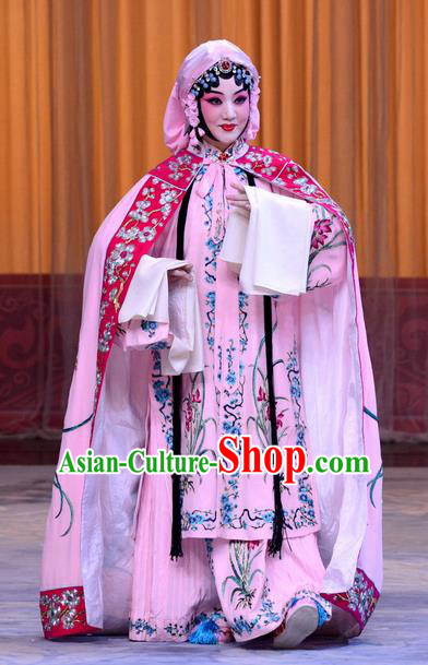 Chinese Beijing Opera Actress Garment Costumes and Hair Accessories The Jade Hairpin Traditional Peking Opera Hua Tan Dress Diva Zhang Yuzhen Apparels