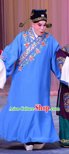 The Jade Hairpin Chinese Peking Opera Young Male Zhao Qixian Apparels Costumes and Headpieces Beijing Opera Xiaosheng Garment Scholar Clothing