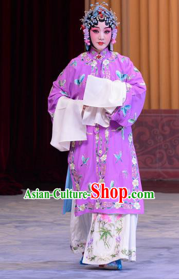 Chinese Beijing Opera Actress Garment Costumes and Hair Accessories The Jade Hairpin Traditional Peking Opera Hua Tan Zhang Youzhen Dress Diva Apparels