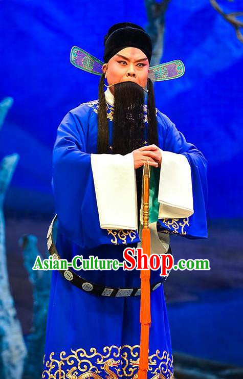 Sun An Dong Ben Chinese Peking Opera Official Sun An Apparels Costumes and Headpieces Beijing Opera Elderly Male Garment Magistrate Prefect Clothing