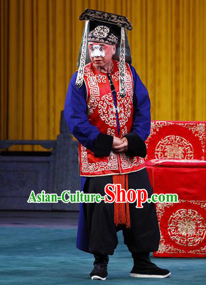 Zeng Ti Pao Chinese Peking Opera Chou Apparels Costumes and Headpieces Beijing Opera Figurant Garment Soldier Clothing