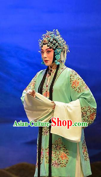 Chinese Beijing Opera Young Mistress Garment Sun An Dong Ben Costumes and Hair Accessories Traditional Peking Opera Actress Dress Madam Apparels