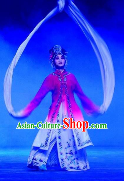 Chinese Ping Opera Young Female Jiao Guiying Apparels Costumes and Headpieces Elege for Love Traditional Pingju Opera Distress Maiden Dress Garment