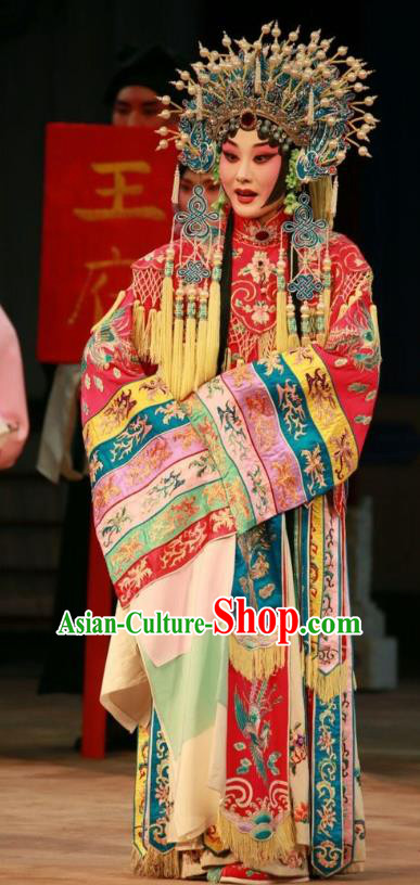 Chinese Beijing Opera Actress Garment Hua Tan Costumes and Hair Accessories Traditional Peking Opera Wang Baochuan Dress Princess Dai Zhan Apparels