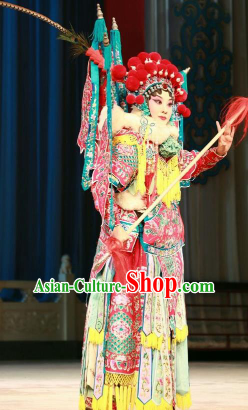 Chinese Beijing Opera Tao Ma Tan Garment Actress Costumes and Hair Accessories Traditional Peking Opera Wang Baochuan Dress Hua Tan Princess Dai Zhan Apparels