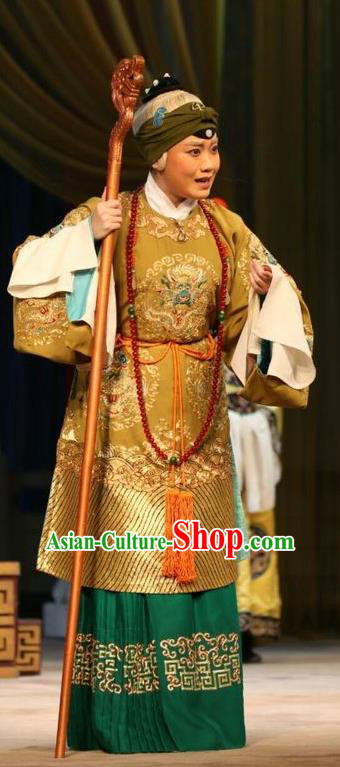 Chinese Beijing Opera Pantaloon Garment Actress Costumes and Hair Accessories Traditional Peking Opera Wang Baochuan Dress Noble Dame Apparels