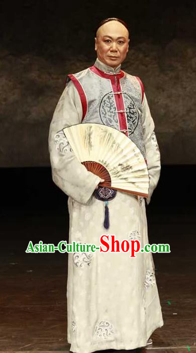 The Golden Cangue Chinese Peking Opera Landlord Jiang Changbai Apparels Costumes and Headpieces Beijing Opera Childe Garment Clothing