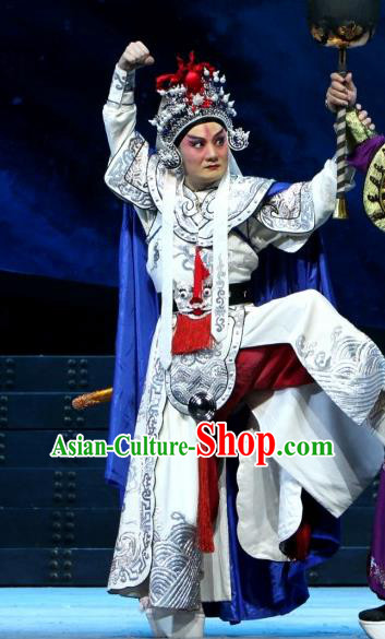 The Tiger Generals Chinese Peking Opera Wusheng Apparels Costumes and Headpieces Beijing Opera Martial Male Garment General Li Cunxiao Clothing