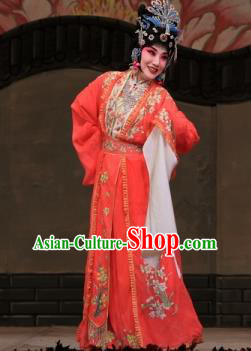 Chinese Beijing Opera Hua Tan Zhuo Wenjun Garment Costumes and Hair Accessories Bei Feng Jin Traditional Peking Opera Actress Dress Young Female Apparels