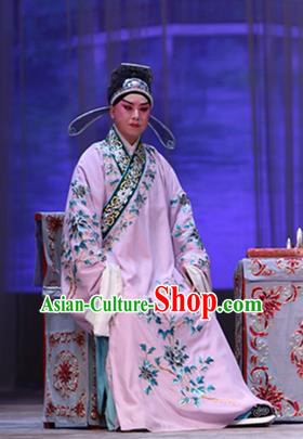 Zhuo Wenjun Chinese Peking Opera Scholar Apparels Costumes and Headpieces Beijing Opera Young Male Garment Niche Sima Xiangru Clothing