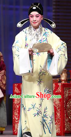 Zhuo Wenjun Chinese Peking Opera Niche Apparels Costumes and Headpieces Beijing Opera Young Male Garment Xiaosheng Sima Xiangru Clothing