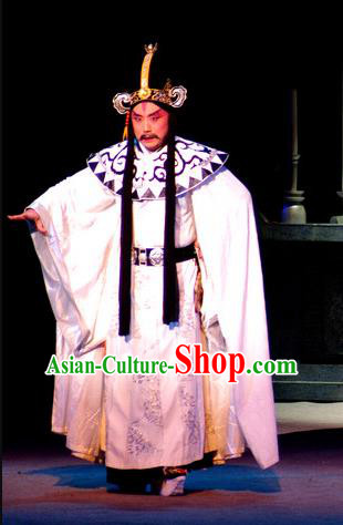 Consort Bai Jie Chinese Peking Opera King Apparels Costumes and Headpieces Beijing Opera Monarch Pi Luoge Garment Clothing