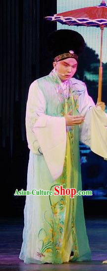 Forbidden Love Chinese Peking Opera Scholar Apparels Costumes and Headpieces Beijing Opera Young Male Garment Xiaosheng Xu Xian Clothing