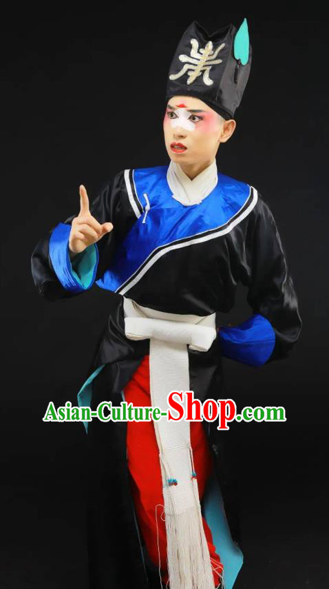 Guiying and Wang Kui Chinese Sichuan Opera Wusheng Apparels Costumes and Headpieces Peking Opera Takefu Garment Martial Male Clothing