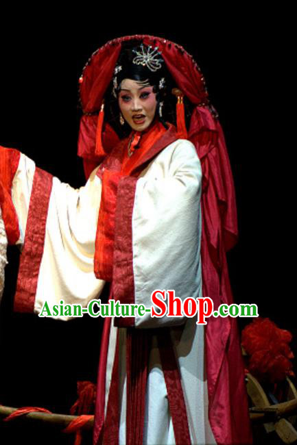 Chinese Sichuan Opera Hua Tan Costumes and Hair Accessories Yu Hai Kuang Chao Traditional Peking Opera Actress Dress Young Female Apparels