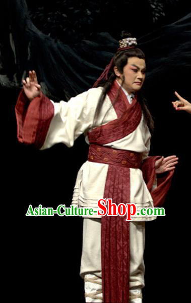 Yu Hai Kuang Chao Chinese Sichuan Opera Farmer Apparels Costumes and Headpieces Peking Opera Xiaosheng Garment Young Male Clothing