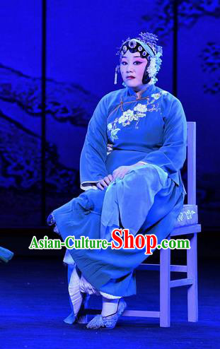 Chinese Ping Opera Aunt Song Apparels Costumes and Headpieces Zhao Jintang Traditional Pingju Opera Elderly Female Dress Garment