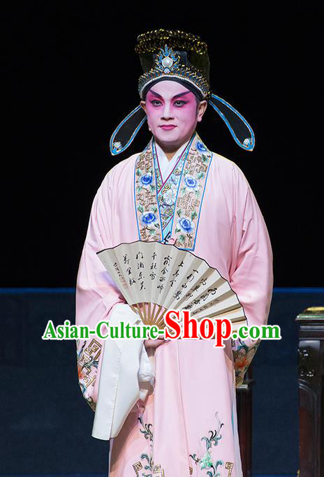 Yan Yan Chinese Sichuan Opera Childe Li Weide Apparels Costumes and Headpieces Peking Opera Young Male Garment Scholar Clothing