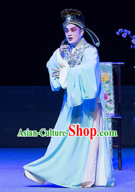 Yan Yan Chinese Sichuan Opera Young Male Li Weide Apparels Costumes and Headpieces Peking Opera Scholar Garment Xiaosheng Clothing