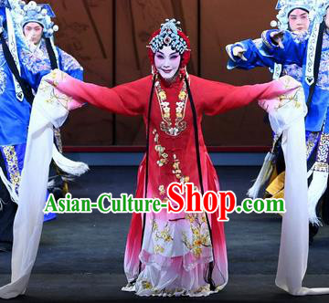 Chinese Ping Opera Hua Tan Apparels Costumes and Headpieces Traditional Pingju Opera Diva Zhao Jintang Dress Garment