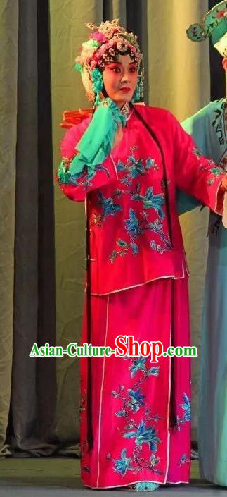 Chinese Sichuan Opera Diva Jiao Guiying Costumes and Hair Accessories Fen Xiang Ji Traditional Peking Opera Courtesan Dress Young Beauty Apparels