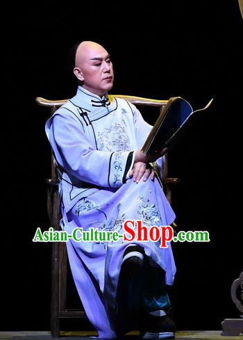 Jin E Chinese Ping Opera Qing Dynasty Young Male Garment Costumes and Headwear Pingju Opera Xiaosheng Cao Jintang Apparels Clothing