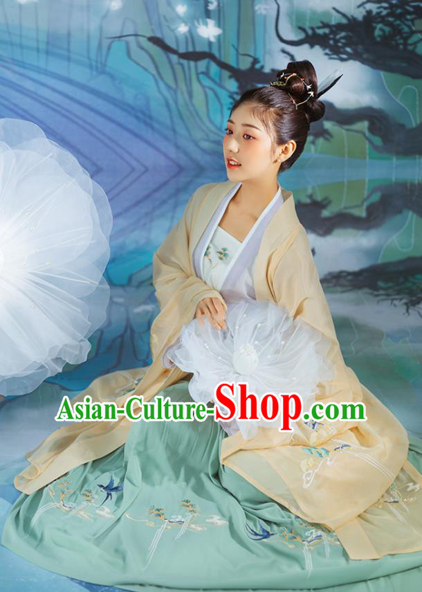 Chinese Ancient Nobility Lady Hanfu Dress Garment Traditional Tang Dynasty Historical Costumes Complete Set for Rich Woman