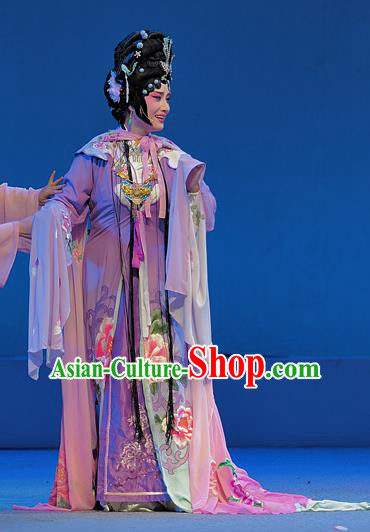 Chinese Sichuan Opera Hua Tan Garment Costumes and Hair Accessories Traditional Peking Opera Actress Xue Baochai Dress Diva Apparels