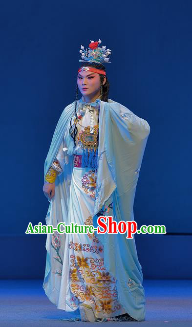 Xue Baochai Chinese Sichuan Opera Xiaosheng Jia Baoyu Apparels Costumes and Headpieces Peking Opera Young Male Garment Childe Clothing