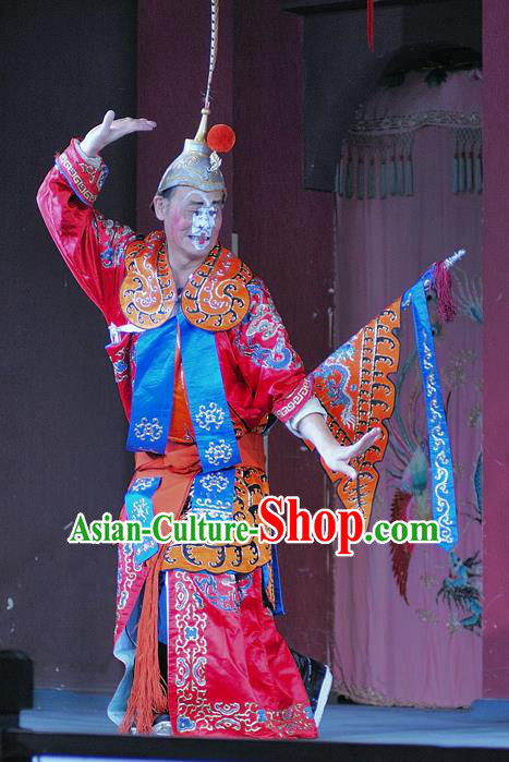 Chinese Sichuan Opera Soldier Apparels Costumes and Headpieces Peking Opera Wusheng Garment Clown Clothing