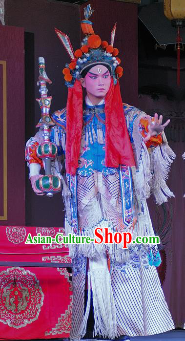 Chinese Sichuan Opera General Apparels Costumes and Headpieces Peking Opera Er Lang God Garment Martial Male Clothing